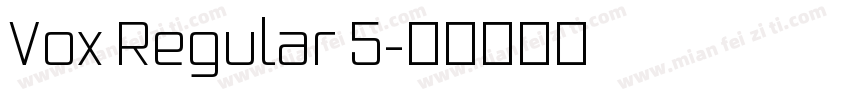 Vox Regular 5字体转换